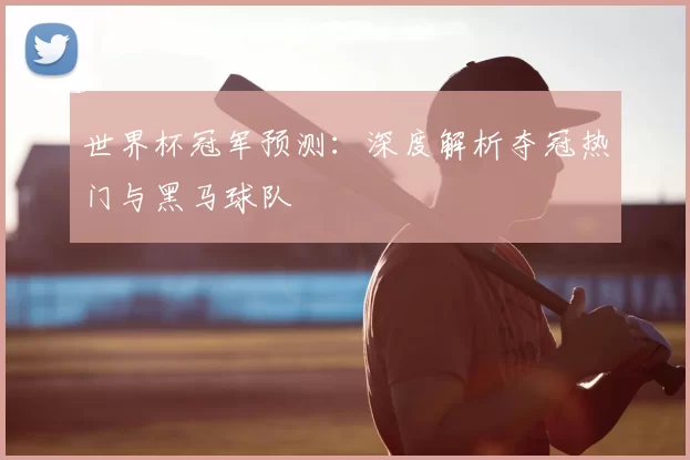 世界杯冠军预测:深度解析夺冠热门与黑马球队