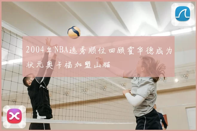 2004年NBA选秀顺位回顾霍华德成为状元奥卡福加盟山猫