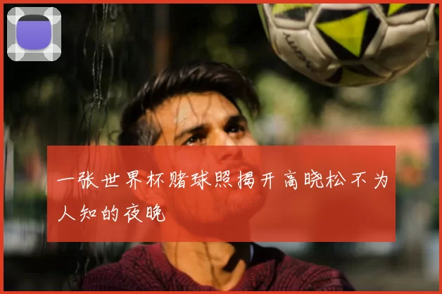 一张世界杯赌球照揭开高晓松不为人知的夜晚